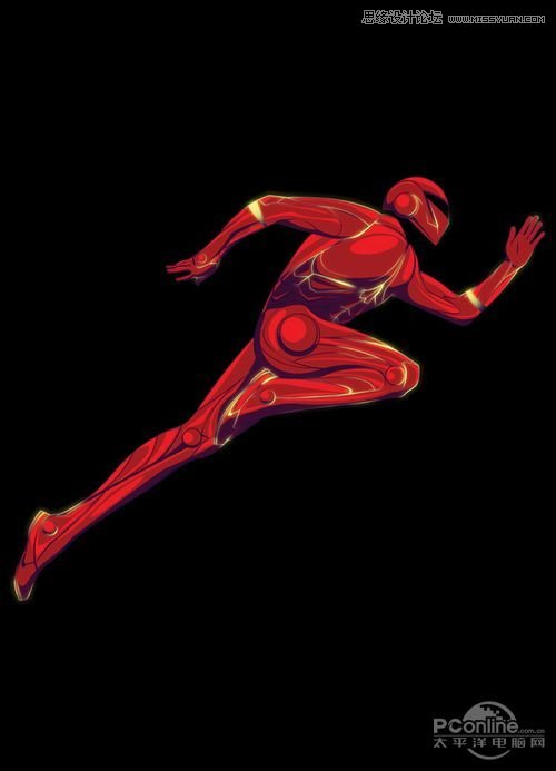 Photoshop制作绚丽的超级英雄飞奔场景