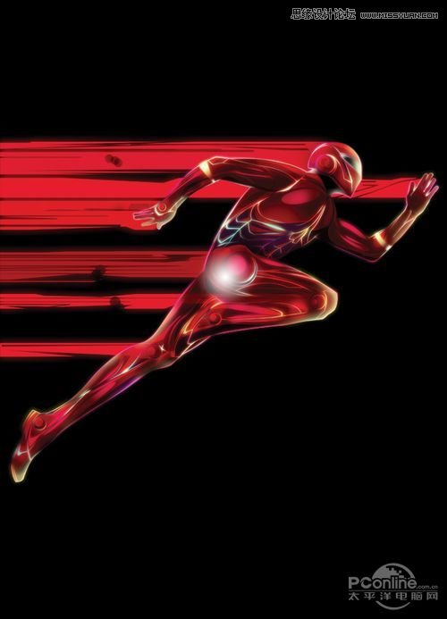Photoshop制作绚丽的超级英雄飞奔场景