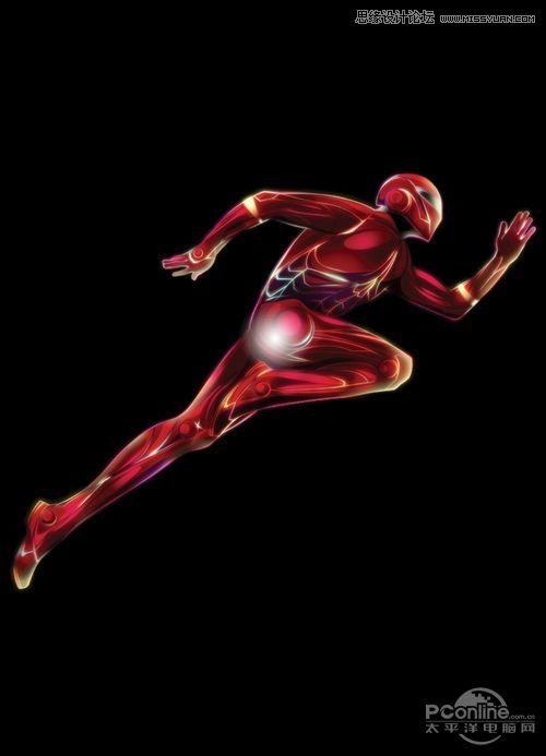 Photoshop制作绚丽的超级英雄飞奔场景