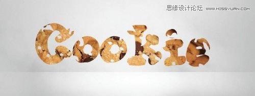 Photoshop制作可口的饼干文字特效