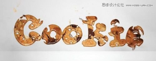 Photoshop制作可口的饼干文字特效
