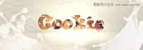 Photoshop制作可口的饼干文字特效
