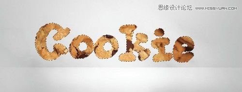 Photoshop制作可口的饼干文字特效