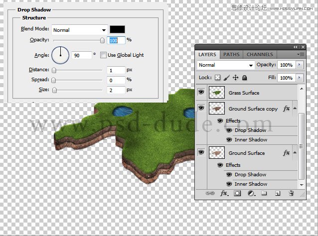 Photoshop绘制逼真的绿色地图
