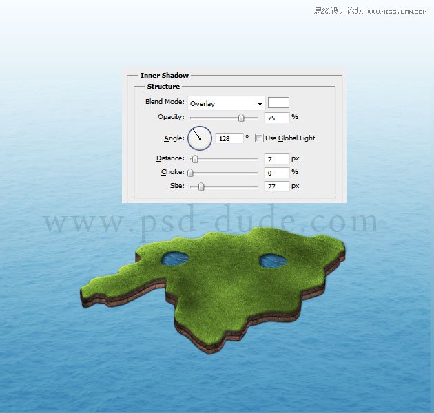 Photoshop绘制逼真的绿色地图
