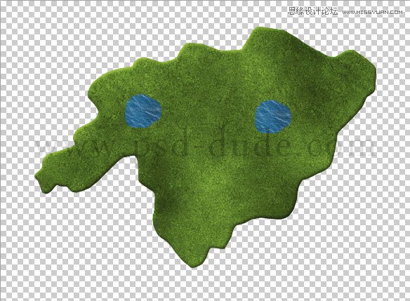 Photoshop绘制逼真的绿色地图
