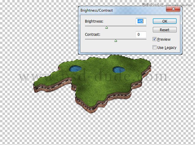 Photoshop绘制逼真的绿色地图