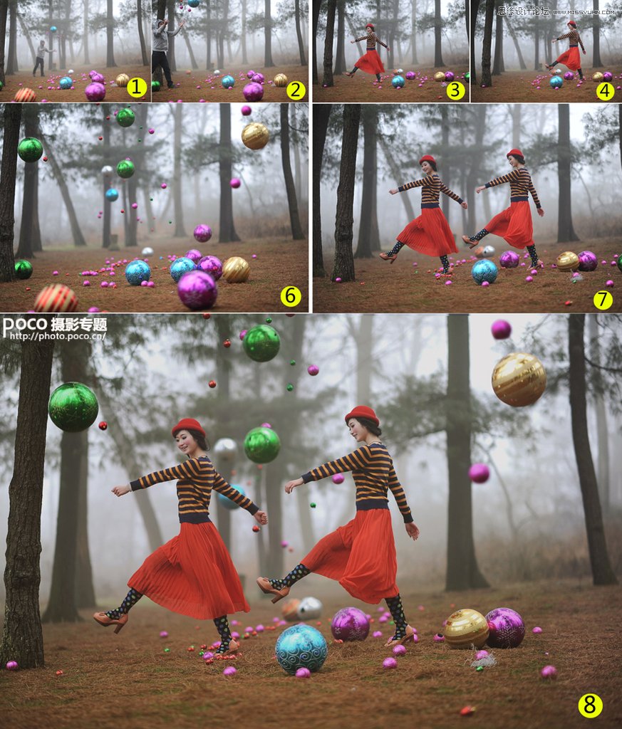 Photoshop调出森林中唯美的人像照片