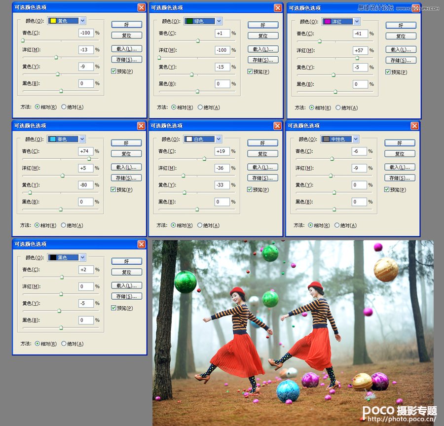 Photoshop调出森林中唯美的人像照片