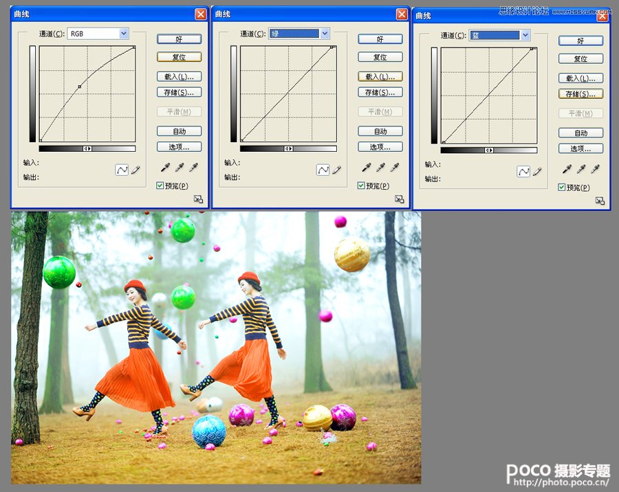Photoshop调出森林中唯美的人像照片