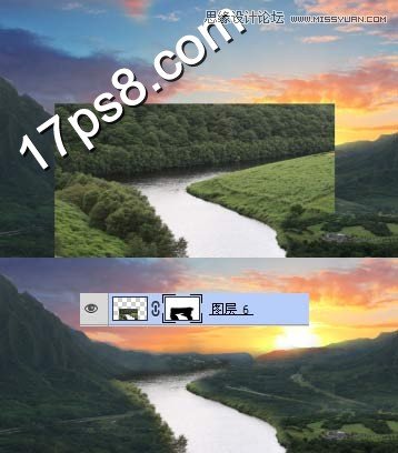 Photoshop合成山谷美丽的风车美景