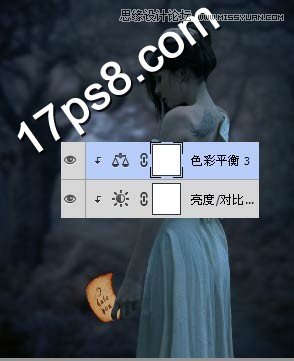 Photoshop合成月光下失恋美女