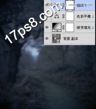 Photoshop合成月光下失恋美女