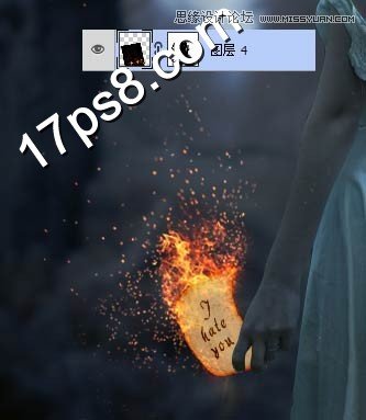 Photoshop合成月光下失恋美女