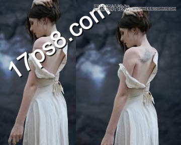 Photoshop合成月光下失恋美女