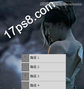 Photoshop合成月光下失恋美女