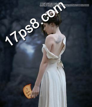 Photoshop合成月光下失恋美女