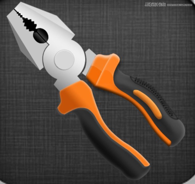 Photoshop制作金属质感的工具图标