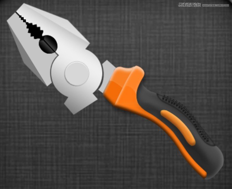 Photoshop制作金属质感的工具图标