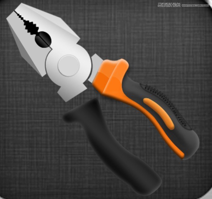 Photoshop制作金属质感的工具图标