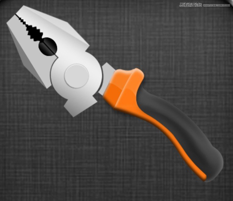 Photoshop制作金属质感的工具图标