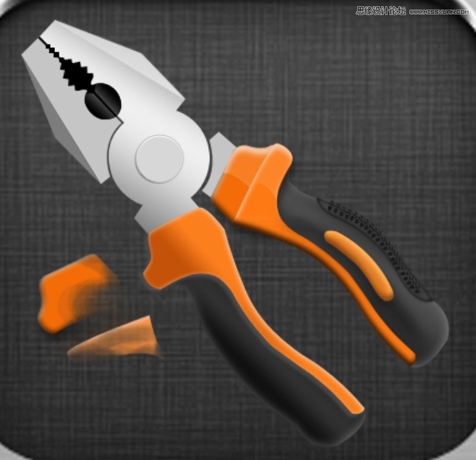 Photoshop制作金属质感的工具图标