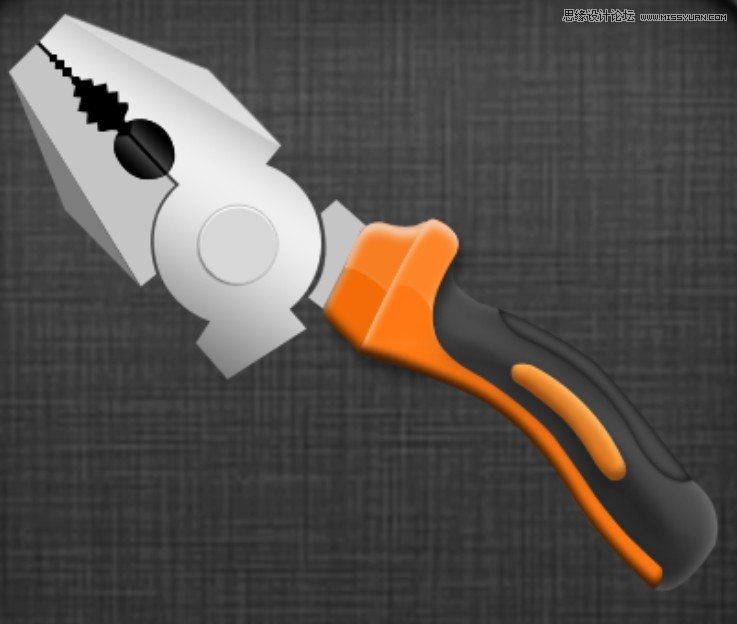 Photoshop制作金属质感的工具图标