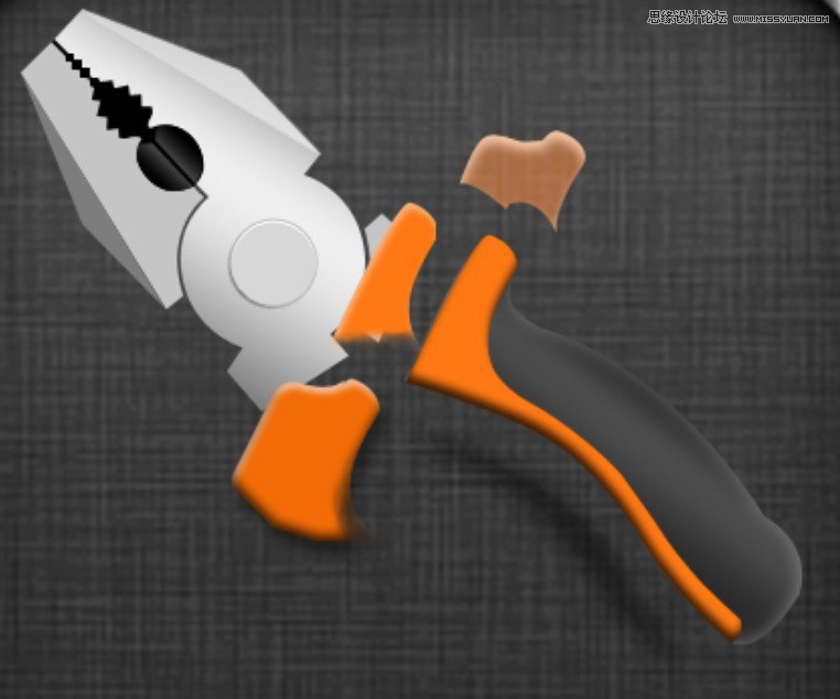 Photoshop制作金属质感的工具图标