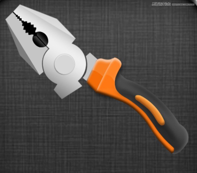 Photoshop制作金属质感的工具图标