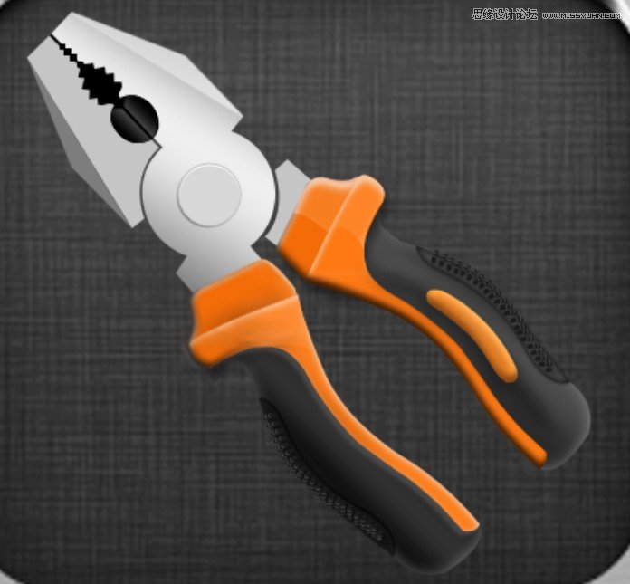 Photoshop制作金属质感的工具图标