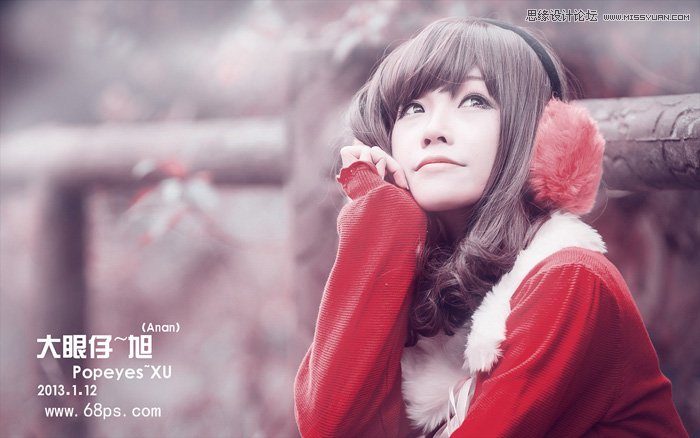 Photoshop调出美女照片淡淡的日系效果