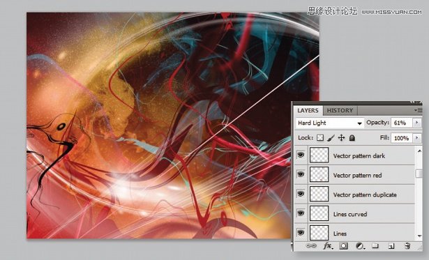 Photoshop绘制梦幻绚丽光线效果