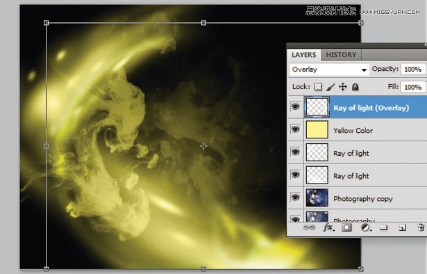 Photoshop绘制梦幻绚丽光线效果
