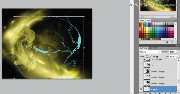 Photoshop绘制梦幻绚丽光线效果