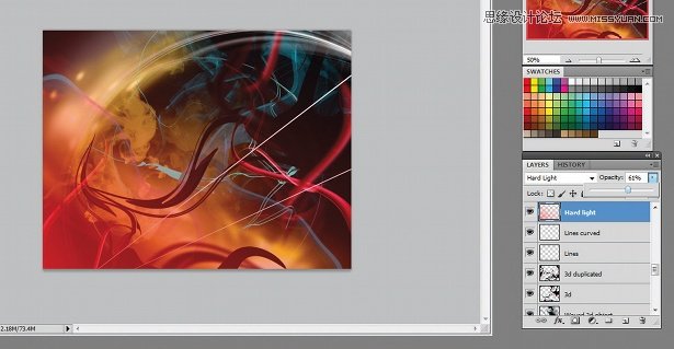 Photoshop绘制梦幻绚丽光线效果