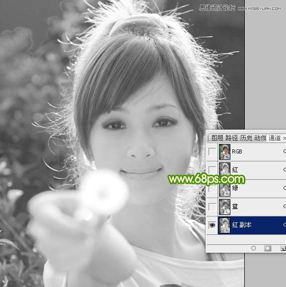 Photoshop使用通道抠出复杂的人物发丝