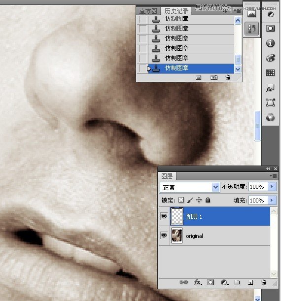 Photoshop简单的给国外美女照片柔肤处理
