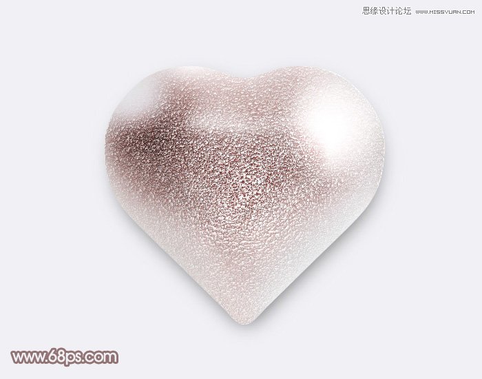 Photoshop绘制漂亮的粉色立体心形教程