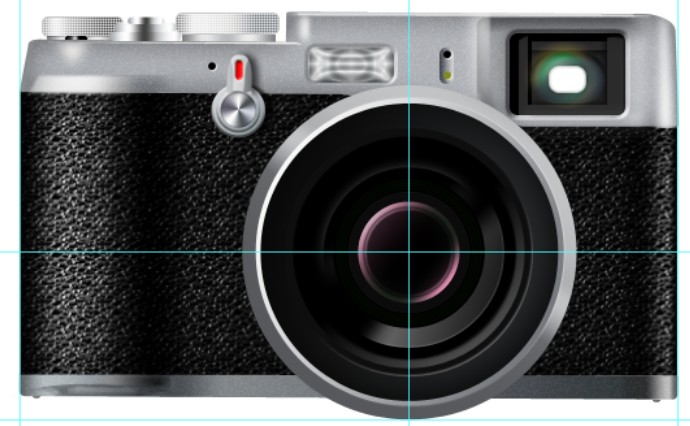 Photoshop详细绘制逼真的富士康相机