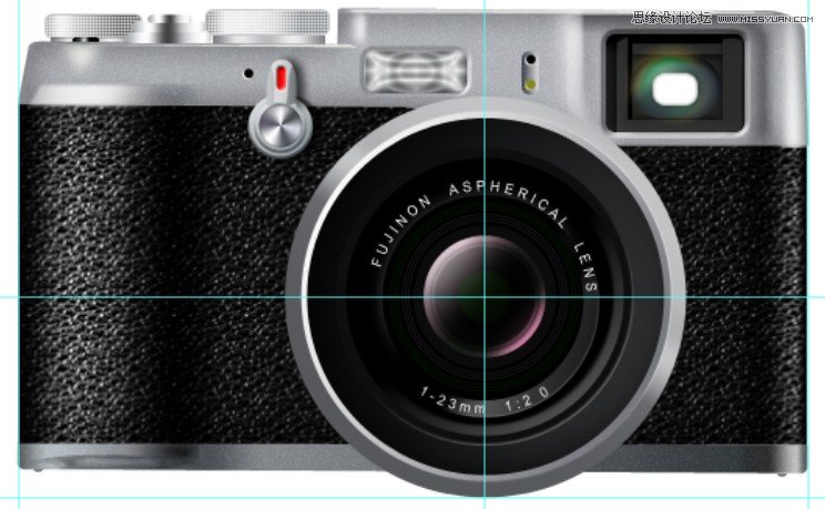 Photoshop详细绘制逼真的富士康相机