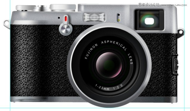 Photoshop详细绘制逼真的富士康相机