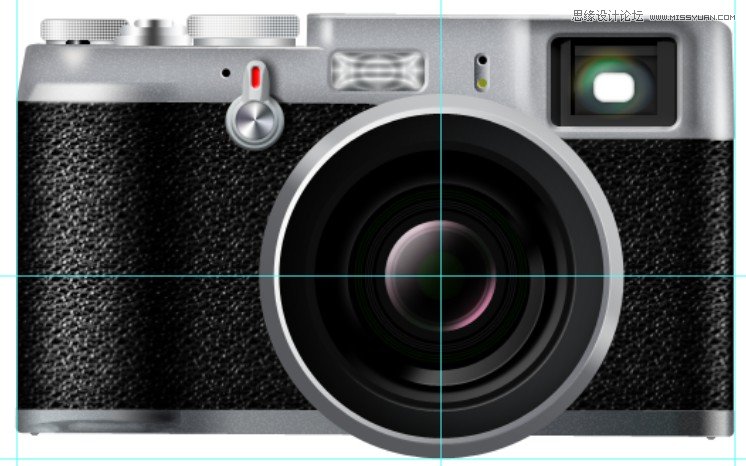 Photoshop详细绘制逼真的富士康相机