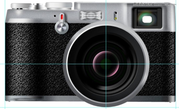 Photoshop详细绘制逼真的富士康相机