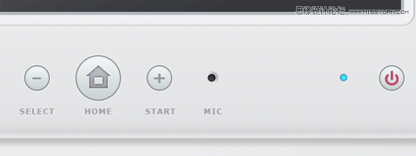 Photoshop绘制逼真的任天堂WII游戏机