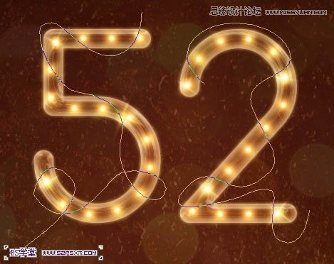 Photoshop绘制橙色风格的光效艺术字