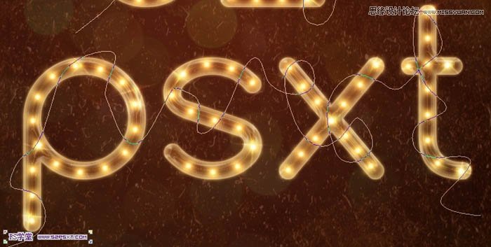 Photoshop绘制橙色风格的光效艺术字