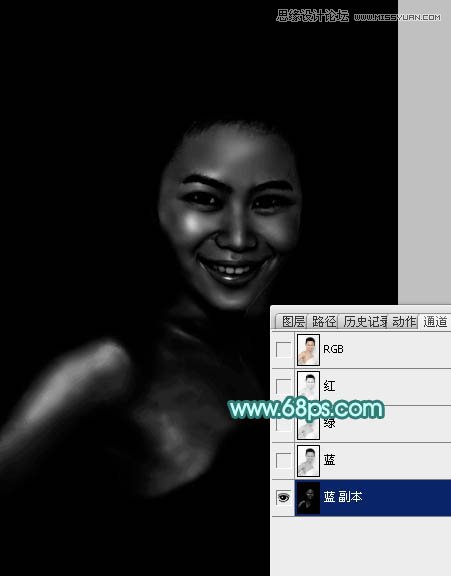 Photoshop调出人像照片自然淡黄肤色效果