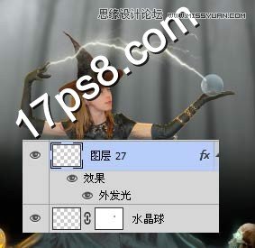 Photoshop设计万圣节正在施展魔法的女巫