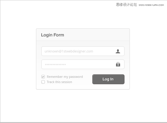 Photoshop设计简洁优雅的登录界面