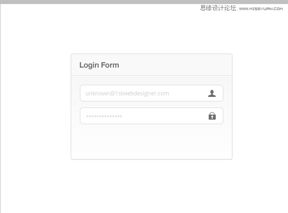 Photoshop设计简洁优雅的登录界面